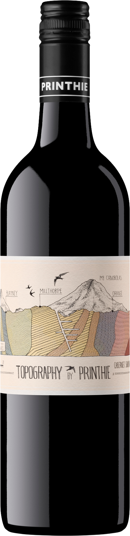 Printhie Wines Topography Cabernet Sauvignon 2023 bottle — Orange